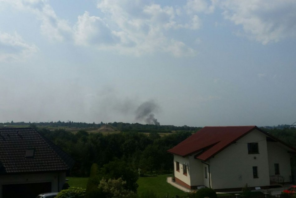 Pożar śmieci na terenie ZGO - foto