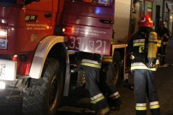 Nocny pożar w hotelowej saunie