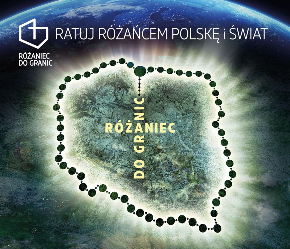 Wielki różaniec na granicach Polski