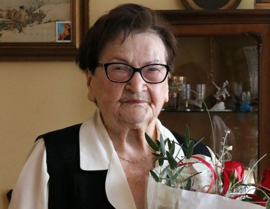 Pani Maria ma sto lat. Najlepsze życzenia!