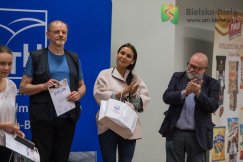 Małgorzata Zarębska z Piórem Prezydenta Bielska-Białej