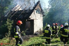 Pożar budynku gospodarczego - foto