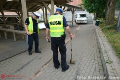 Potrącił kobietę na miejskim targowisku - foto
