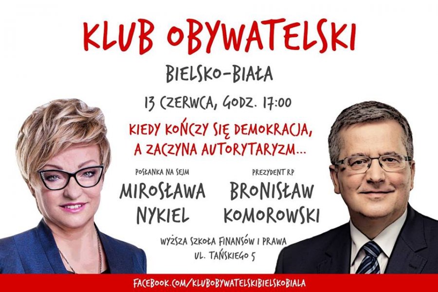 Prezydent Komorowski w Bielsku-Białej. Rozmowa o demokracji i dyktaturze