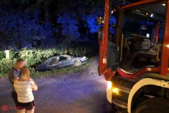 Nieudana nocna wycieczka do lasu. Kierowca i pasażerowie pijani - foto