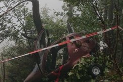 Wiatrakowiec spadł w rejonie Magurki. Trudny lot w deszczu i mgle - foto