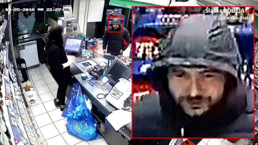 Napad z nożem w ręku. Policja publikuje zdjęcie z monitoringu - foto