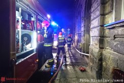 Pożar w piwnicy kamienicy przy Paderewskiego - foto