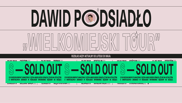 Dawid Podsiadło zagra w Bielsku-Białej. Bilety rozeszły się błyskawicznie
