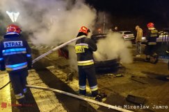 Na Partyzantów spłonęło bmw - foto
