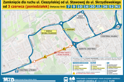 Kolejne utrudnienia na Cieszyńskiej. Zmiana tras wielu autobusów MAPA