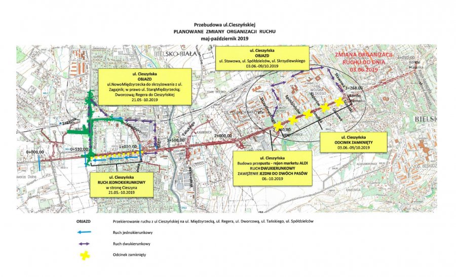 Komunikat Eurovii w sprawie Cieszyńskiej. Ruch pieszych przeniesie się na osiedla MAPA