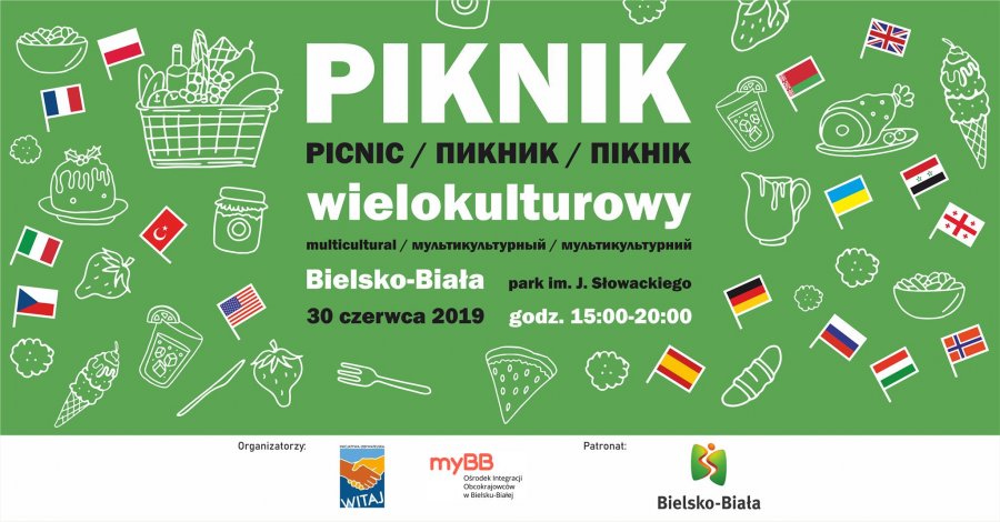 Piknik wielokulturowy. Weź koc, talerz i ulubione jedzenie, aby się nim podzielić