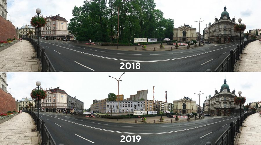 Betonowe centrum Bielska-Białej. Taki będzie widok po wycince drzew! - foto