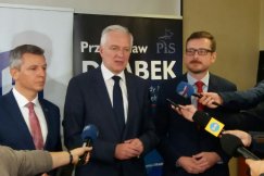 Wicepremier Gowin na budowie w Bielsku-Białej