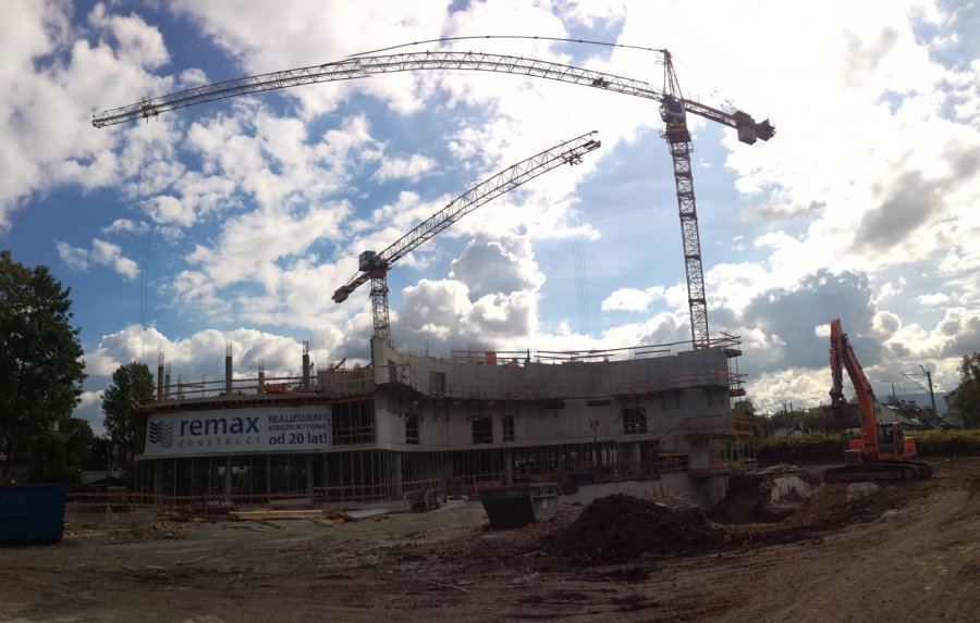 Duży postęp prac na budowie biurowca z salą koncertową - foto