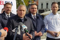 Przewodniczący KO Grzegorz Schetyna w Bielsku-Białej - foto