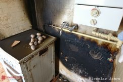 Pożar w bloku. Zapaliło się od niedopałka cygara - foto