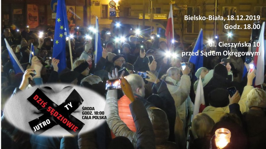 Manifestacja w obronie niezależności sędziowskiej. "Dziś sędziowie - jutro Ty”
