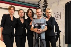 Barbara Kurdej-Szatan, Tomasz Karolak, Edyta Herbuś. Wszyscy pozują Bastkowi