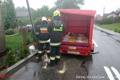 Lokalne podtopienia w Bielsku-Białej. Strażacy wypompowują wodę - foto