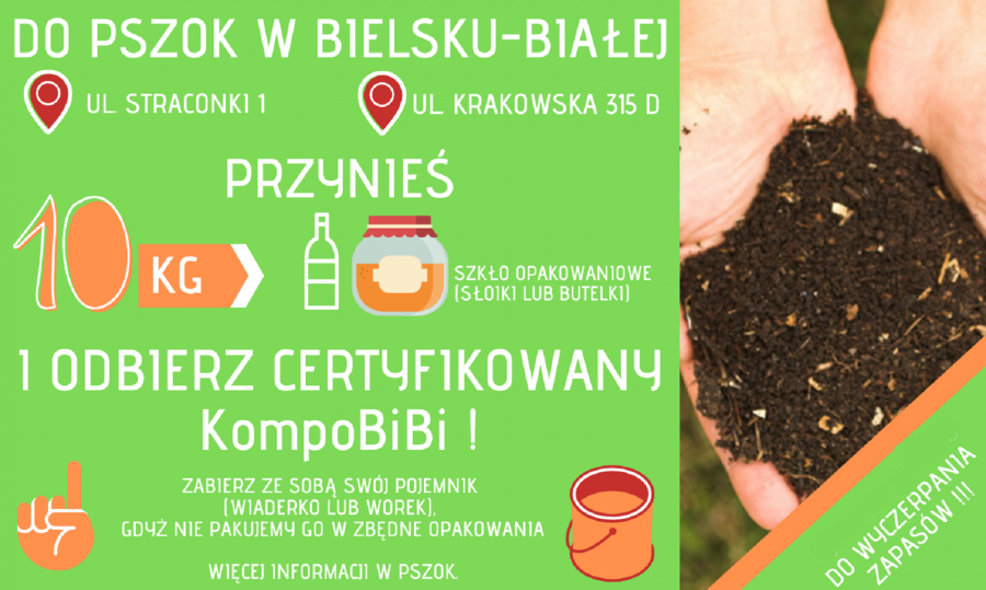 Naturalny nawóz rozdają w PSZOK. Trzeba przywieźć ze sobą 10 kg szkła