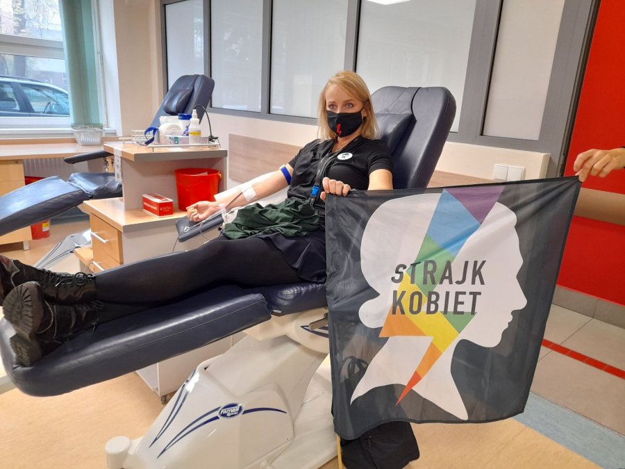 Strajkujące kobiety oddały krew dla chorych bielszczanek - foto