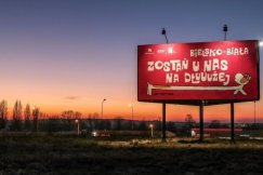 Zostańcie w Bielsku-Białej na dłużej! Sympatyczny billboard przy ul. Wyzwolenia - foto