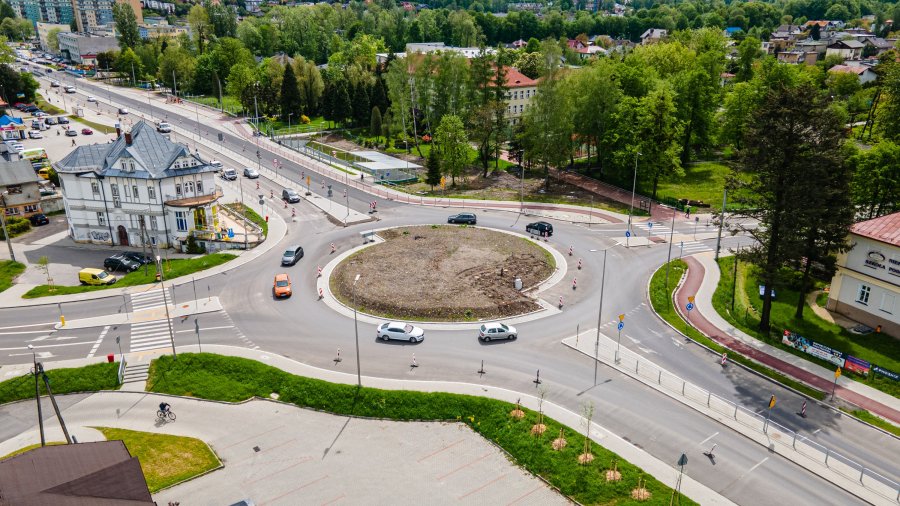Rondo Franciszka Kuboka na ważnej arterii. Nowa nazwa na mapie Bielska-Białej - foto