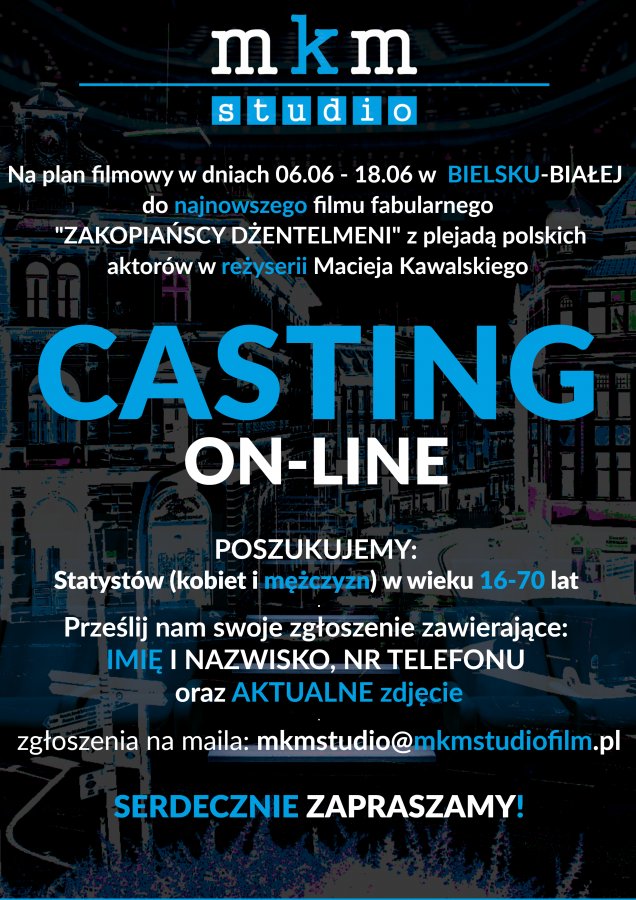 Chcesz wystąpić w filmie obok Andrzeja Seweryna i Tomasza Kota? Szukają statystów w Bielsku-Białej