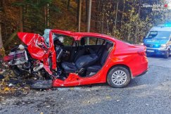 Pilne! Zjechał z drogi i uderzył w drzewo. Poniósł śmierć na miejscu