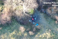 Dwóch nastolatków z narkotykami. Wypatrzył ich policyjny dron FILM