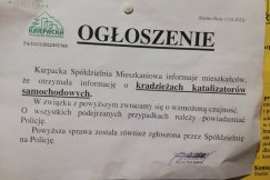Na osiedlu znów kradną katalizatory. Spółdzielnia apeluje o czujność