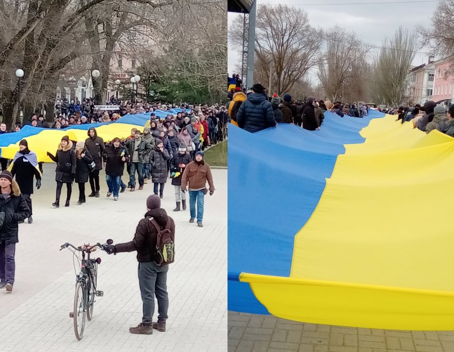 Protesty uliczne w okupowanym mieście. Tych haseł nie trzeba tłumaczyć! FILM