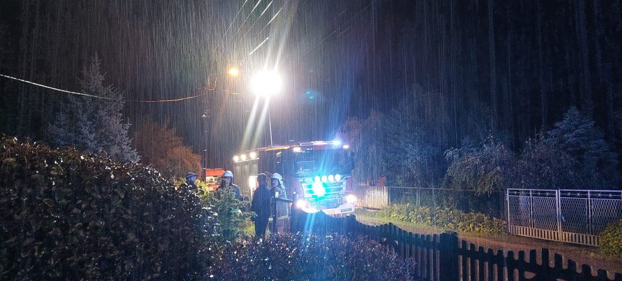 Niebezpieczny wieczór w Bielsku-Białej i okolicach. Powalone konary, zalane piwnice - foto