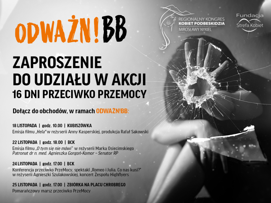 Akcja ODWAŻN!BB. Wkrótce Pomarańczowy Marsz Przeciwko Przemocy