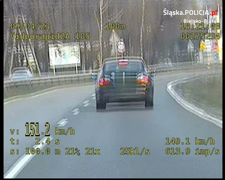 Wielkanocny rajd na DK1 z prędkością 151 km/h. Za kierownicą recydywista WIDEO