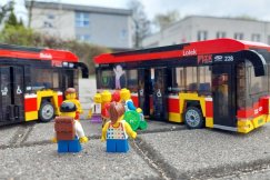 Zbudował z klocków lego dwa bielskie autobusy. Fantastycznie odwzorowane - foto