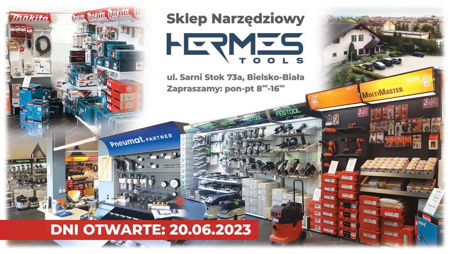 Nowoczesny sklep narzędziowy zaprasza na dzień otwarty. Niedawno został zmodernizowany