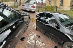 Ciemną nocą zniszczono wiele aut. Policja szuka sprawcy, choć zawiadomień nie ma - foto
