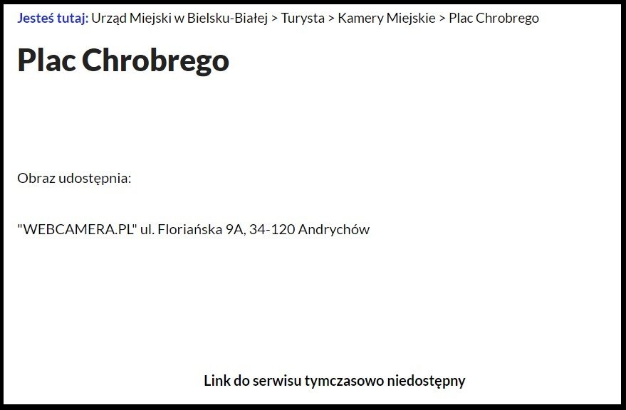 Kamera od miesięcy nie działa. Regularne skargi na wciąż nierozwiązany problem