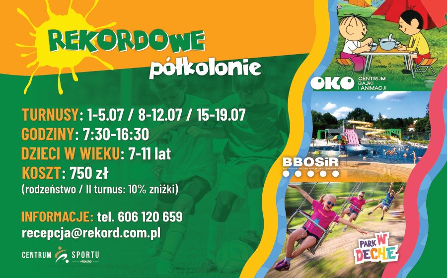 Półkolonie z Rekordem! To nie tylko zajęcia sportowe, ale także wiele innych atrakcji