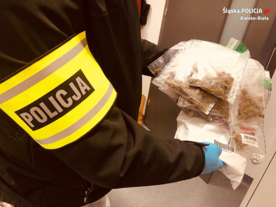 Postanowili sprawdzić informację. W mieszkaniu ujawnili prawie kilogram marihuany - foto