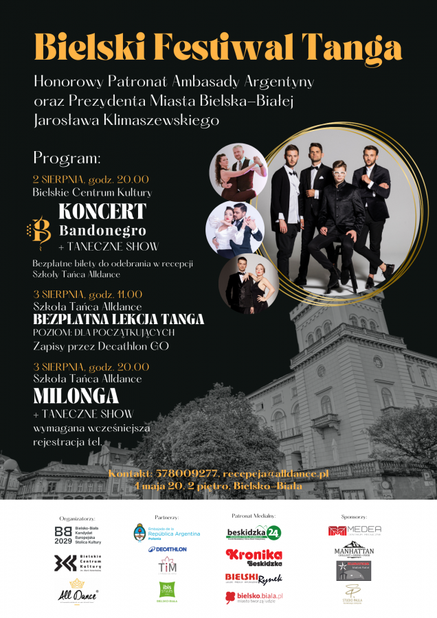 Festiwal gorącego tańca po raz pierwszy w Bielsku-Białej w rytmie tanga!