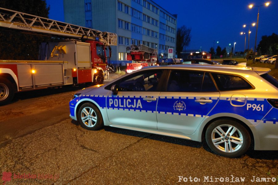 Wszedł na komin elektrociepłowni. W akcji policyjni negocjatorzy i dron - foto
