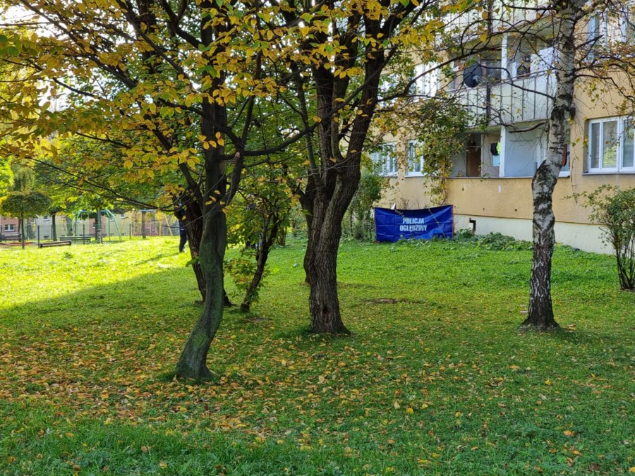 Tragedia na bielskim osiedlu. Śmiertelny upadek z dużej wysokości - foto