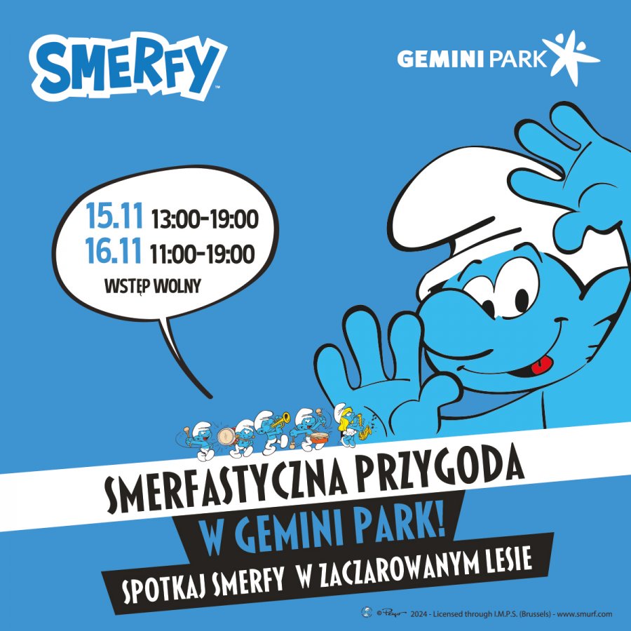Magiczna kraina Smerfów w Gemini Park Bielsko-Biała