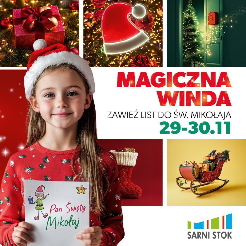 Magiczna winda Świętego Mikołaja. Niezwykła podróż Centrum Handlowym Sarni Stok!