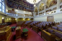 Freski wiedeńskiego ratusza tworzył malarz z Kaniowa. Malował je etapami - foto