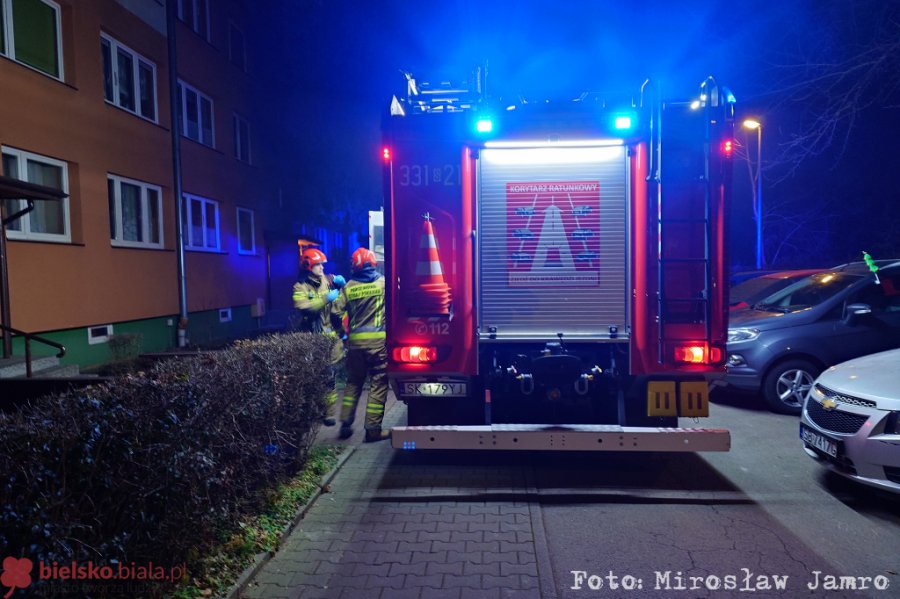 Nie było kontaktu z lokatorem mieszkania. Na miejsce wezwano wszystkie służby - foto